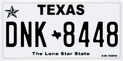 TX license plate DNK8448