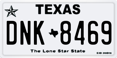 TX license plate DNK8469