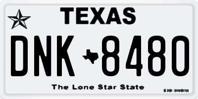 TX license plate DNK8480