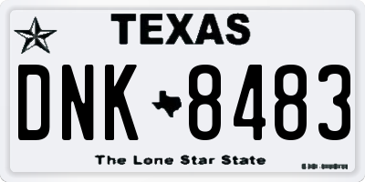 TX license plate DNK8483