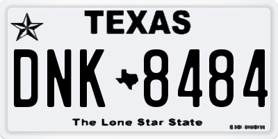 TX license plate DNK8484