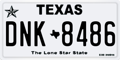 TX license plate DNK8486