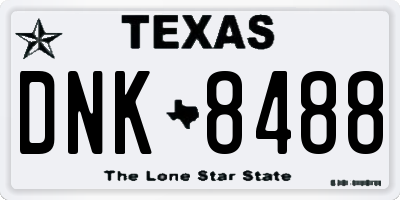 TX license plate DNK8488