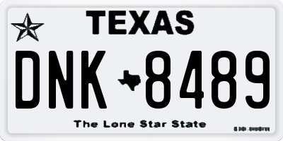 TX license plate DNK8489