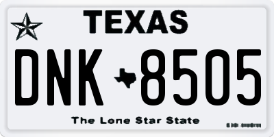 TX license plate DNK8505