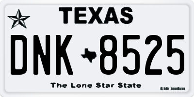 TX license plate DNK8525