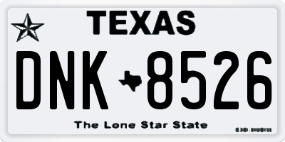 TX license plate DNK8526