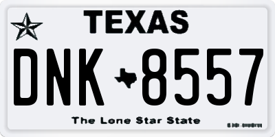 TX license plate DNK8557