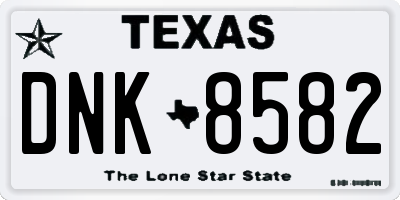 TX license plate DNK8582
