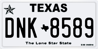 TX license plate DNK8589