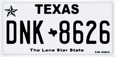 TX license plate DNK8626