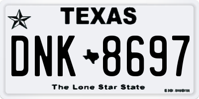 TX license plate DNK8697