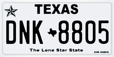 TX license plate DNK8805