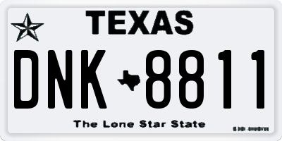 TX license plate DNK8811