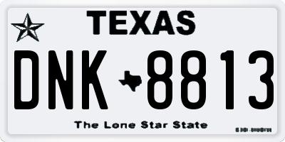 TX license plate DNK8813