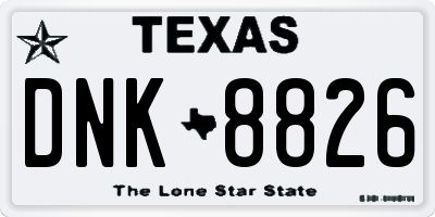 TX license plate DNK8826