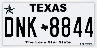 TX license plate DNK8844