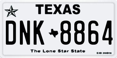 TX license plate DNK8864