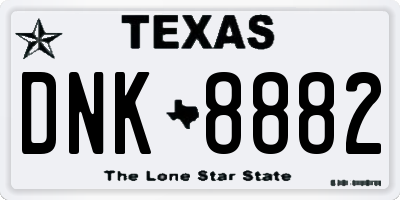 TX license plate DNK8882