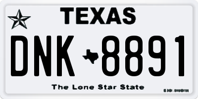 TX license plate DNK8891