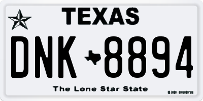 TX license plate DNK8894