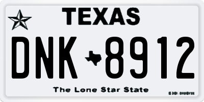 TX license plate DNK8912