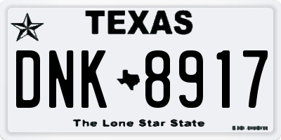 TX license plate DNK8917
