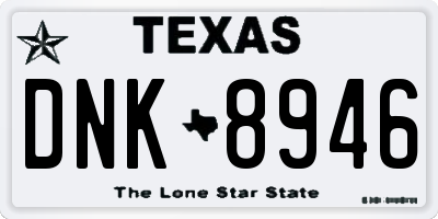 TX license plate DNK8946