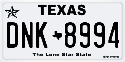 TX license plate DNK8994