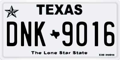 TX license plate DNK9016