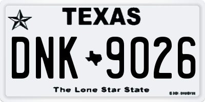 TX license plate DNK9026