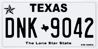 TX license plate DNK9042