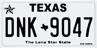 TX license plate DNK9047