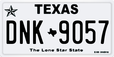 TX license plate DNK9057