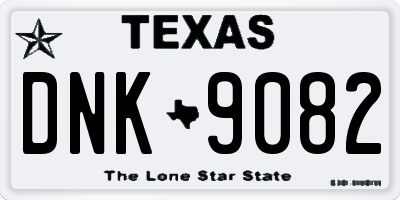 TX license plate DNK9082