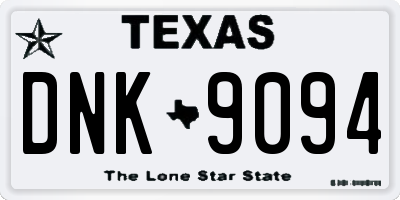 TX license plate DNK9094