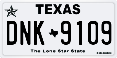 TX license plate DNK9109