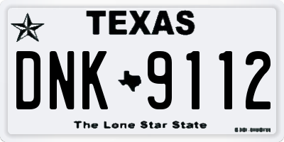 TX license plate DNK9112