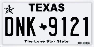TX license plate DNK9121