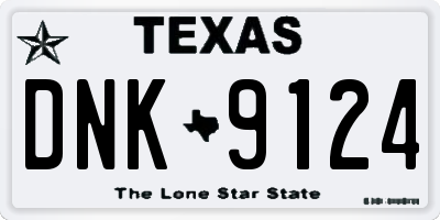 TX license plate DNK9124