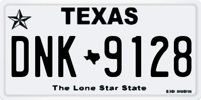 TX license plate DNK9128
