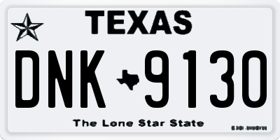 TX license plate DNK9130