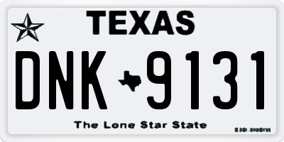 TX license plate DNK9131