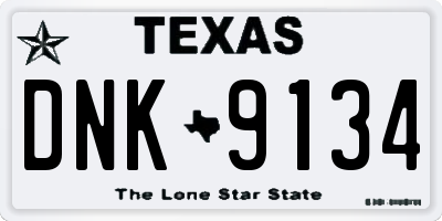 TX license plate DNK9134