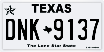 TX license plate DNK9137