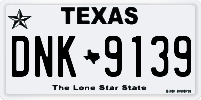 TX license plate DNK9139