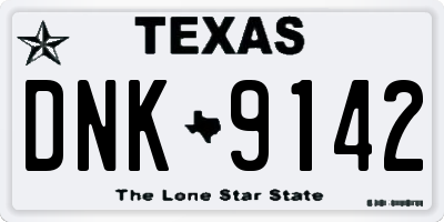 TX license plate DNK9142
