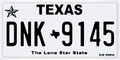 TX license plate DNK9145