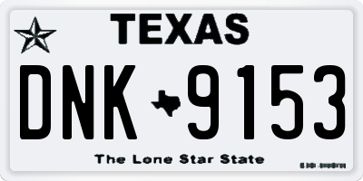 TX license plate DNK9153