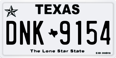 TX license plate DNK9154